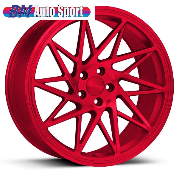 NEW 19  VEEMANN V FS35 ALLOY WHEELS IN CANDY RED WITH WIDER 9 5  REARS ET42 42